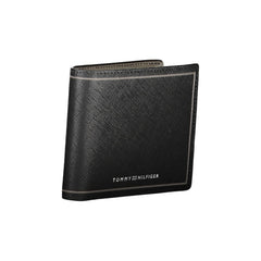 Carteira de couro preta Tommy Hilfiger
