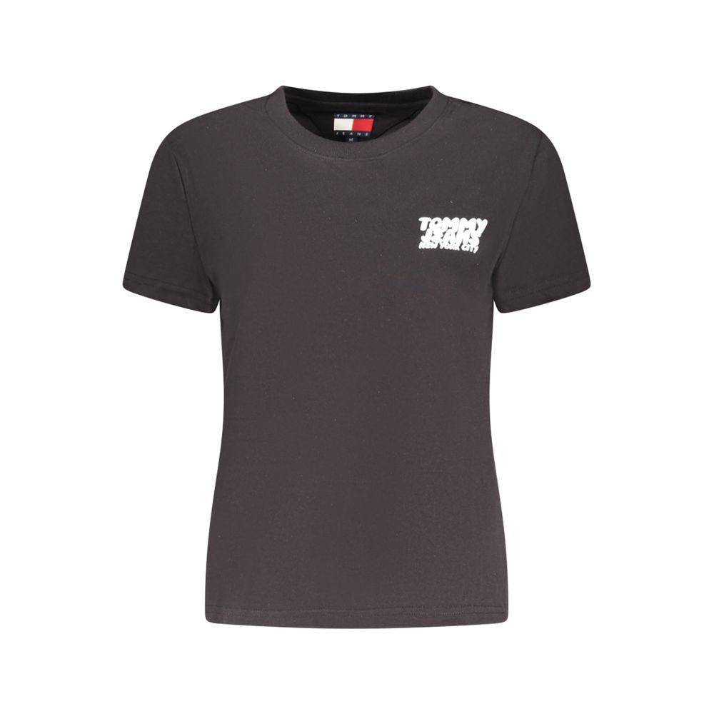 Camiseta feminina Tommy Hilfiger preta de algodão