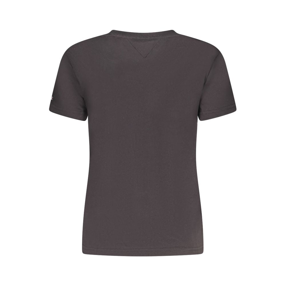 Camiseta feminina Tommy Hilfiger preta de algodão