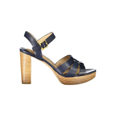 Sandália de couro azul Ralph Lauren