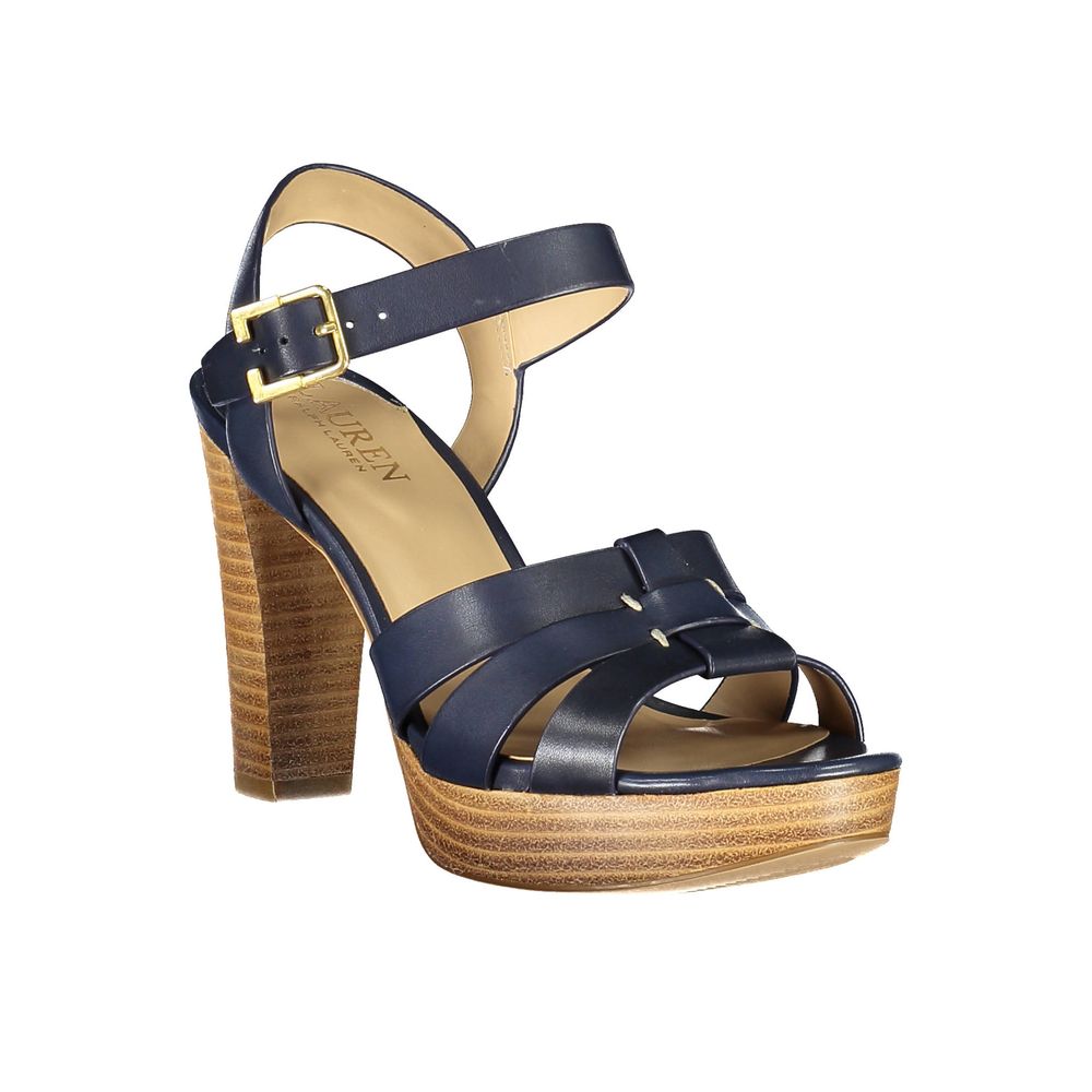 Sandália de couro azul Ralph Lauren