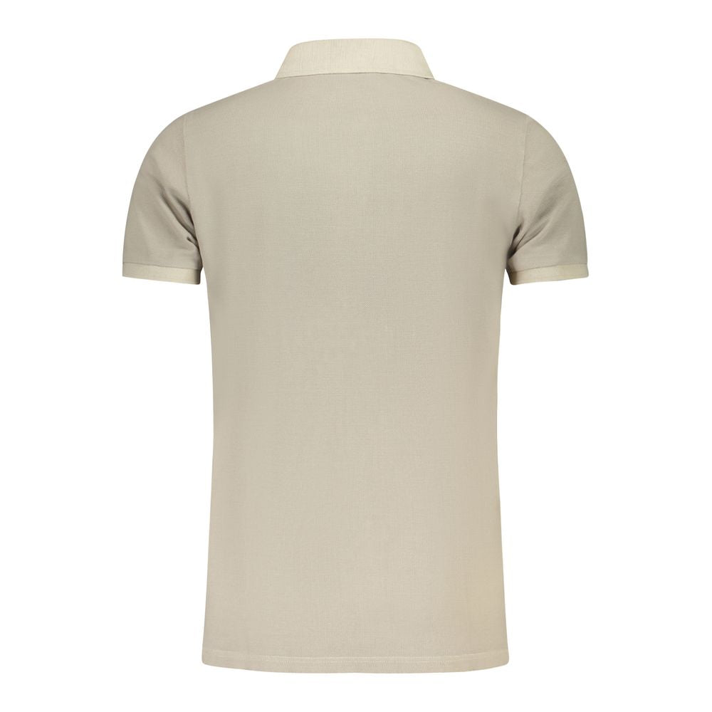 Camisa polo de algodão bege da Noruega, 1963