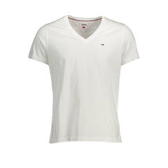 Camiseta masculina branca de algodão Tommy Hilfiger