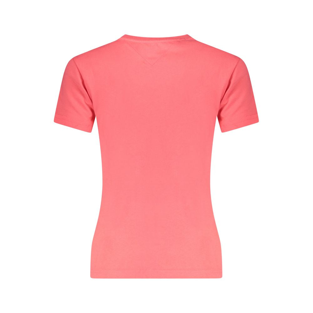 Camiseta feminina Tommy Hilfiger de algodão rosa