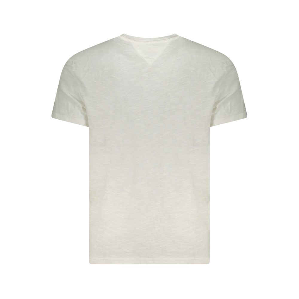 Camiseta masculina branca de algodão Tommy Hilfiger
