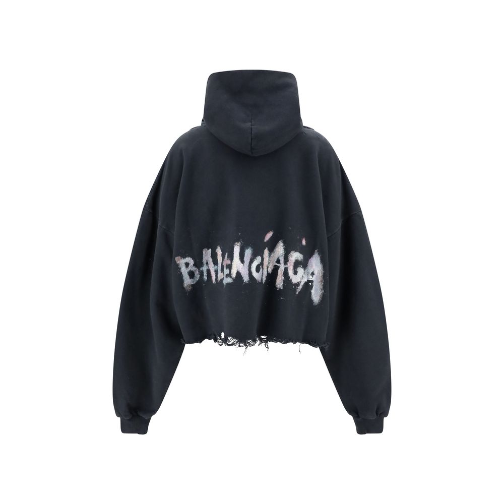 Moletom com capuz Balenciaga Cropped