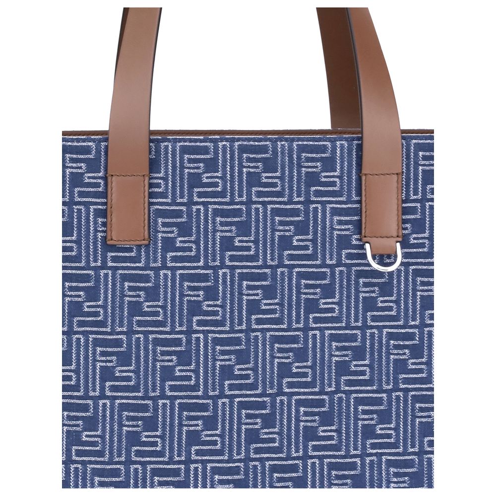 Bolsa tote jeans bordada Fendi