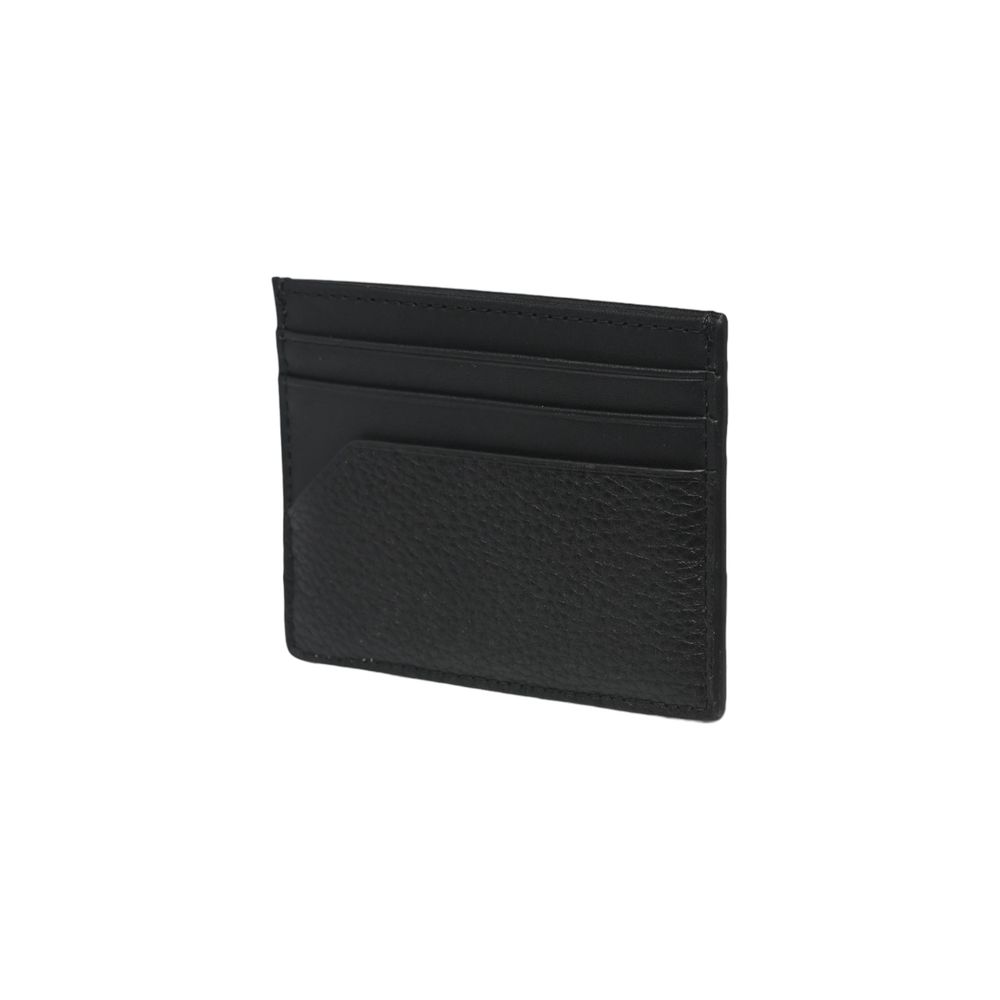 Carteira de couro preta Tommy Hilfiger