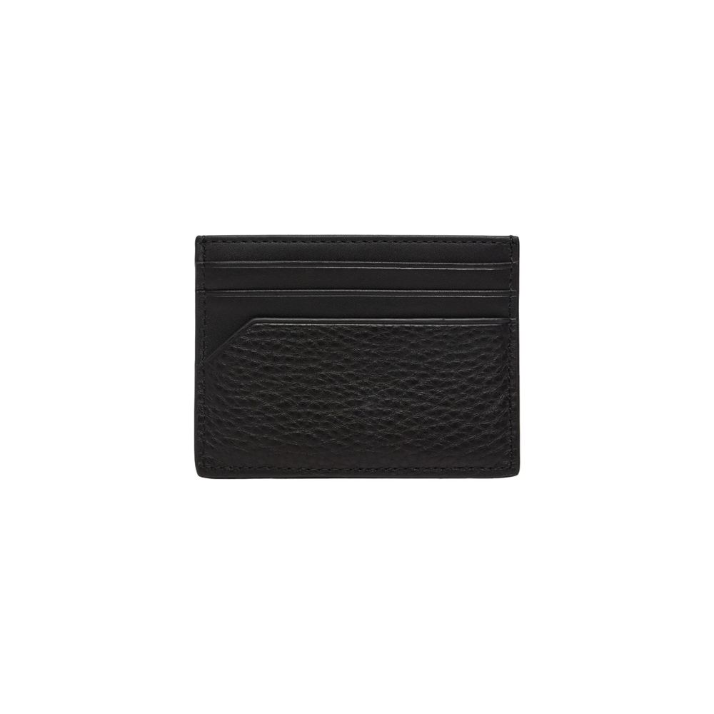 Carteira de couro preta Tommy Hilfiger