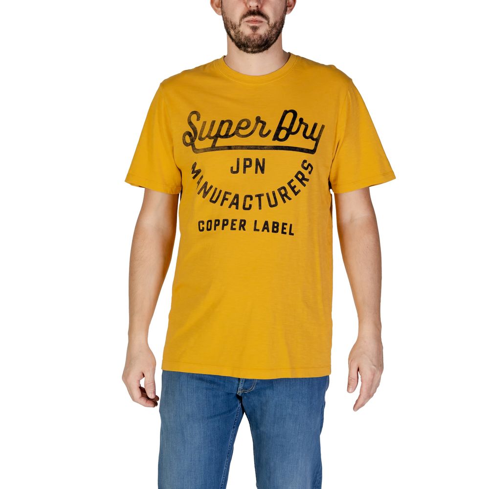 Camiseta de algodão laranja Superdry
