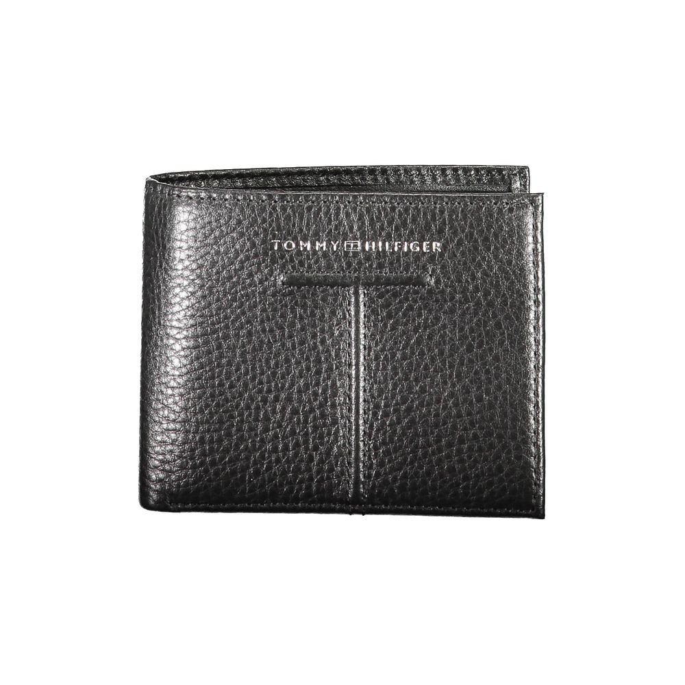Carteira de couro preta Tommy Hilfiger