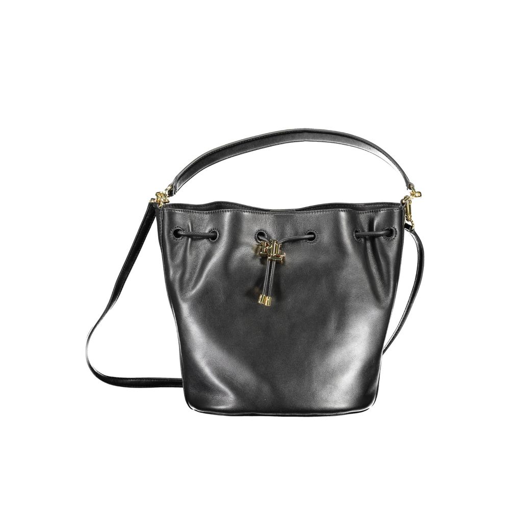 Bolsa de couro preta Ralph Lauren