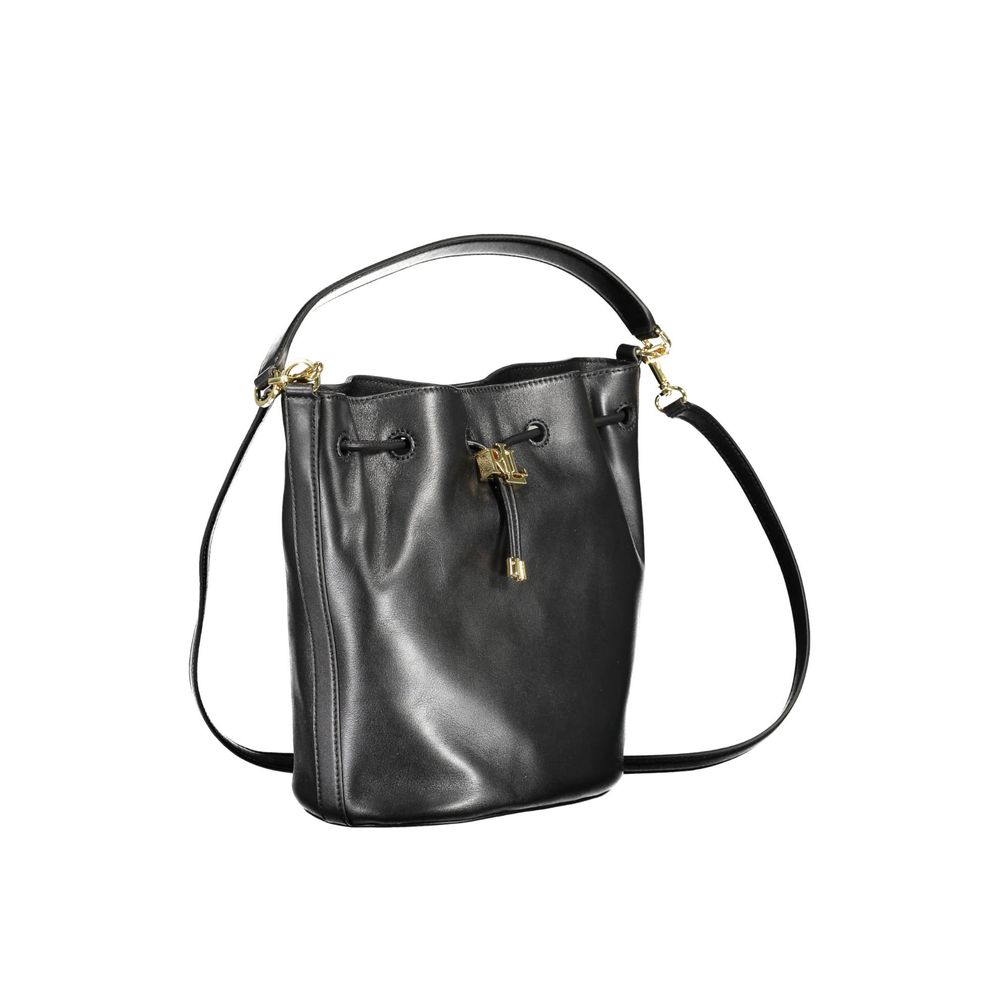Bolsa de couro preta Ralph Lauren