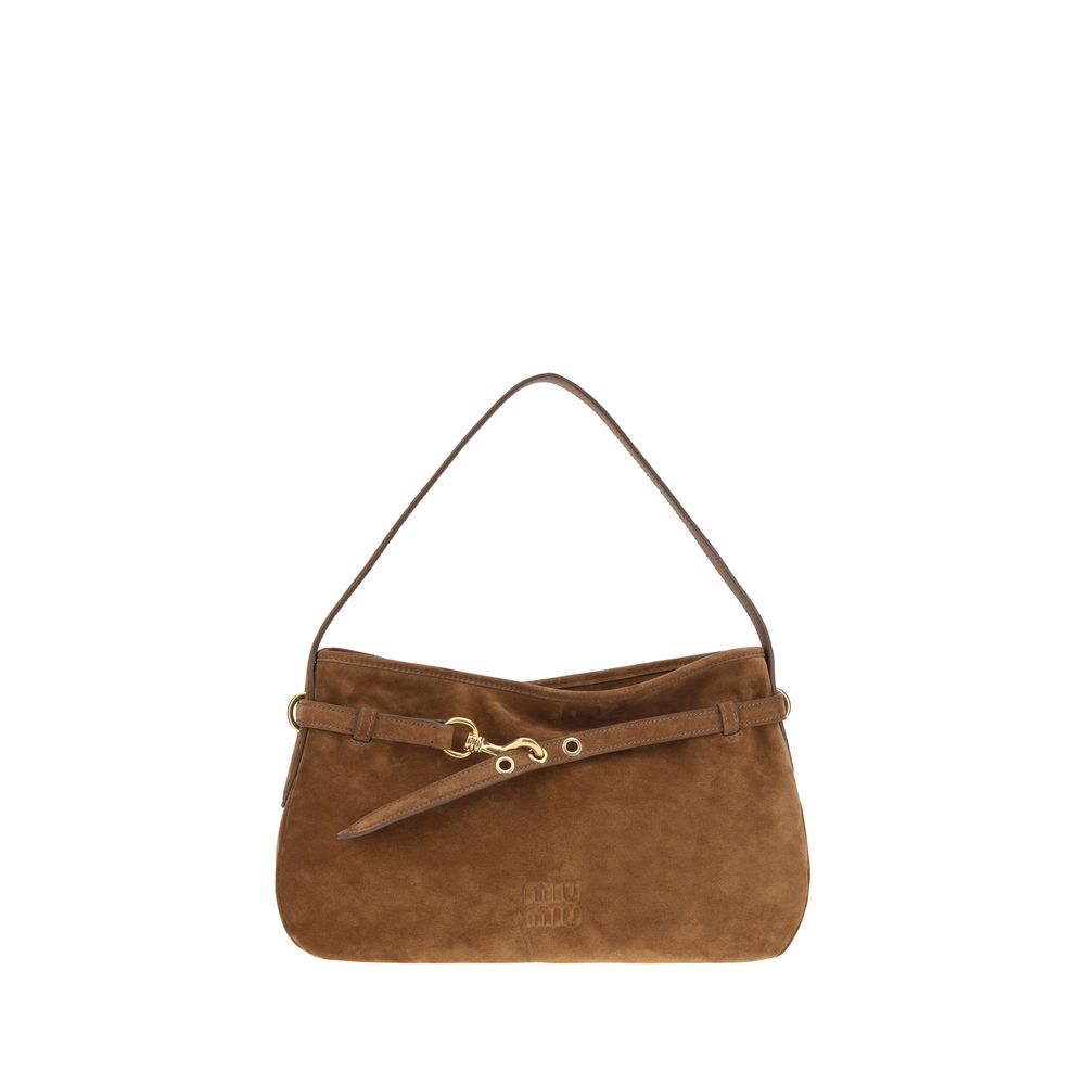Bolsa de ombro Miu Miu Aventure em camurça