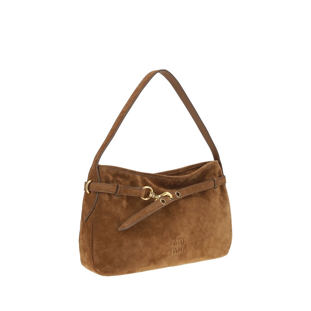 Bolsa de ombro Miu Miu Aventure em camurça