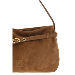 Bolsa de ombro Miu Miu Aventure em camurça