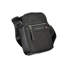 Bolsa de ombro Tommy Hilfiger preta de poliéster