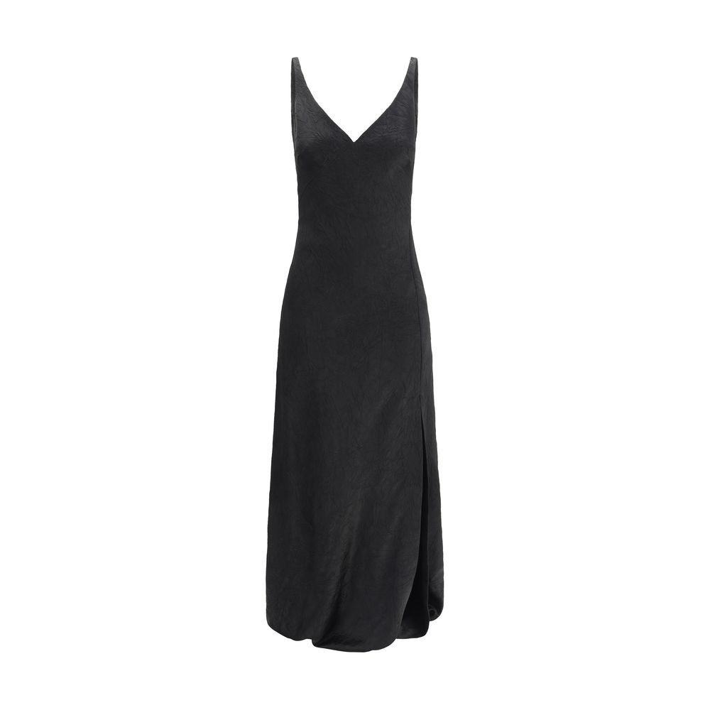 Alexander McQueen Vestido longo com acabamento rachado