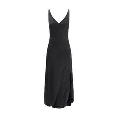 Alexander McQueen Vestido longo com acabamento rachado