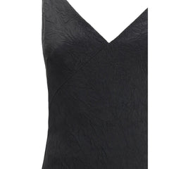 Alexander McQueen Vestido longo com acabamento rachado