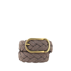 Cinto de couro Brunello Cucinelli com design trançado