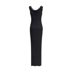 Vestido longo de malha drapeado Versace