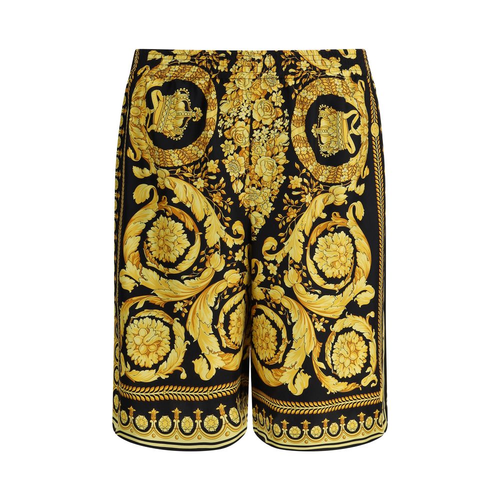 Shorts de seda Versace