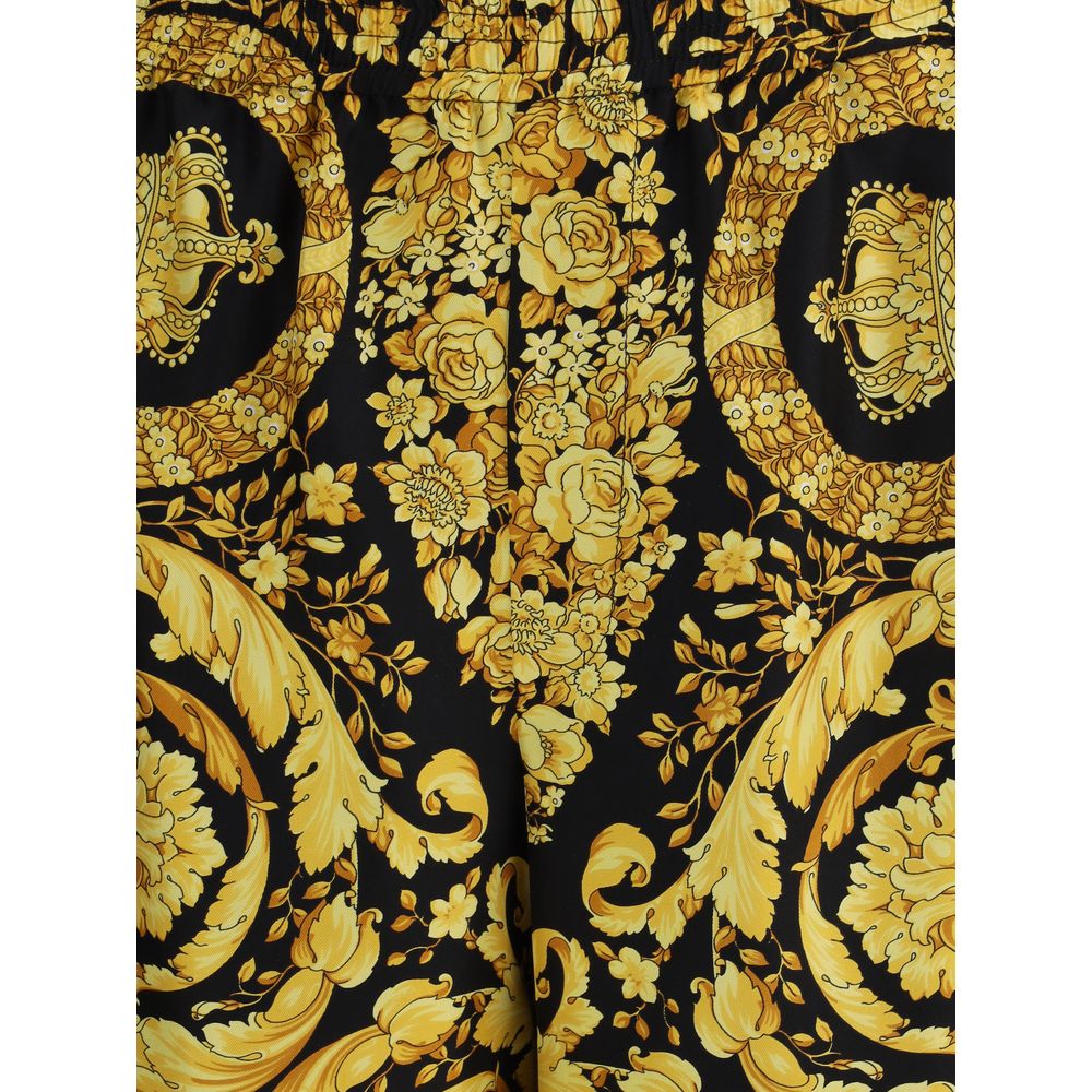 Shorts de seda Versace
