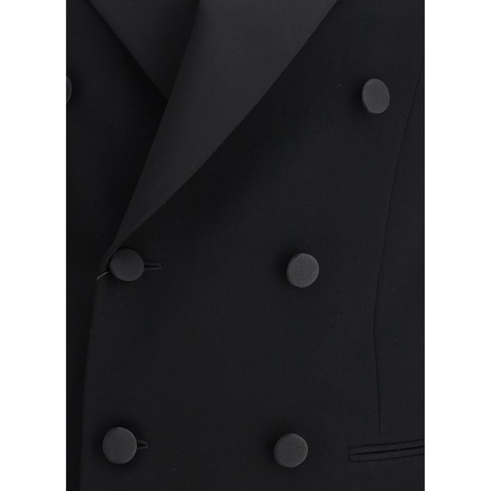 Vestido Blazer Trespassado Saint Laurent