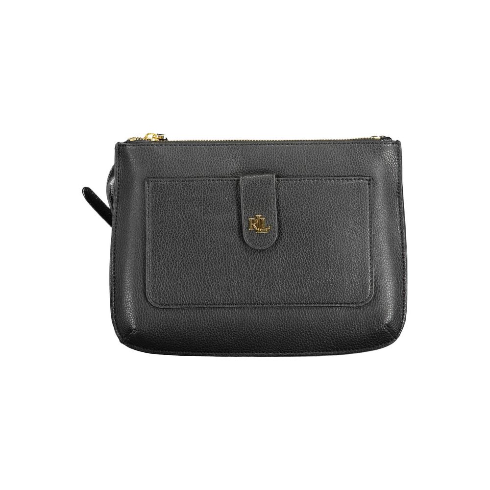 Bolsa de couro preta Ralph Lauren