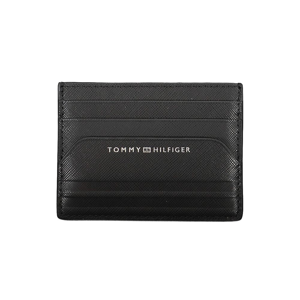 Carteira de couro preta Tommy Hilfiger