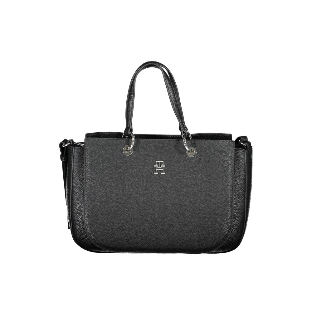 Bolsa Tommy Hilfiger Preta de Polietileno