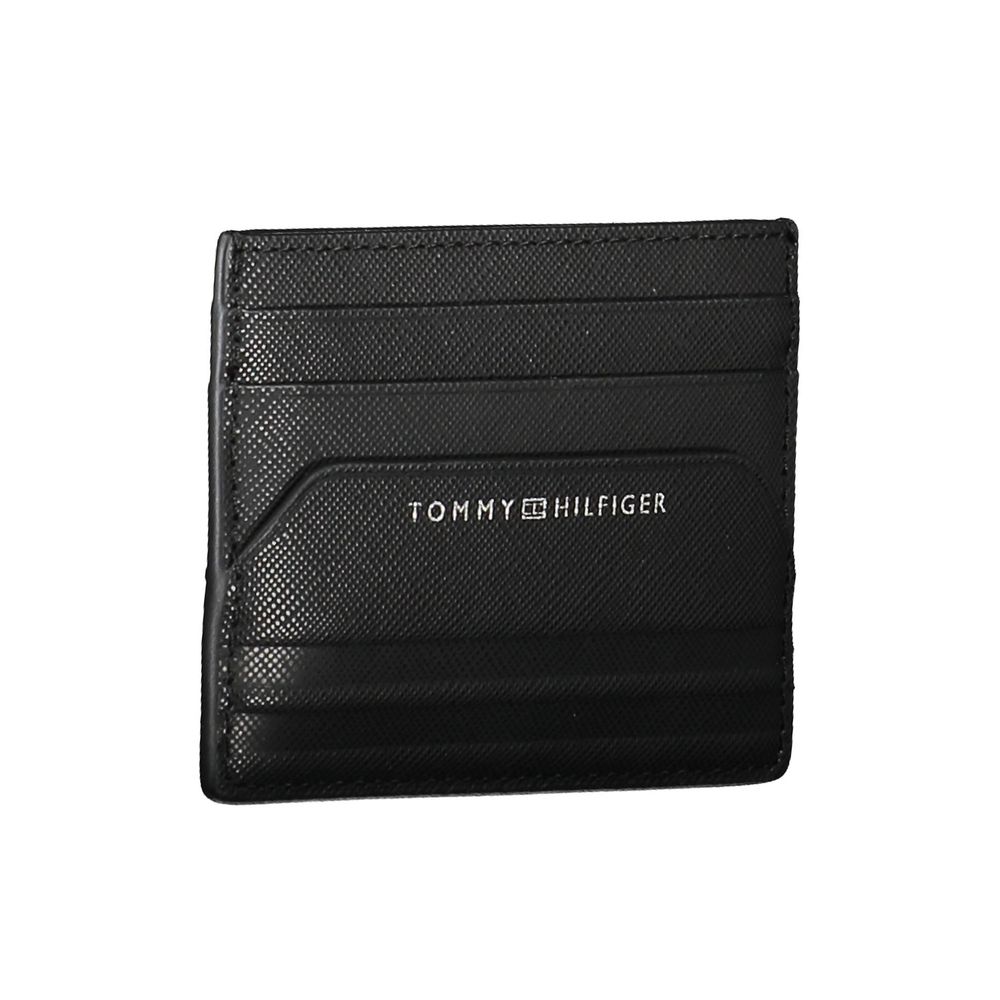 Carteira de couro preta Tommy Hilfiger