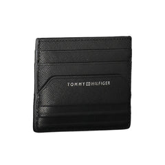 Carteira de couro preta Tommy Hilfiger