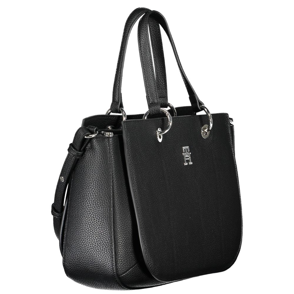 Bolsa Tommy Hilfiger Preta de Polietileno