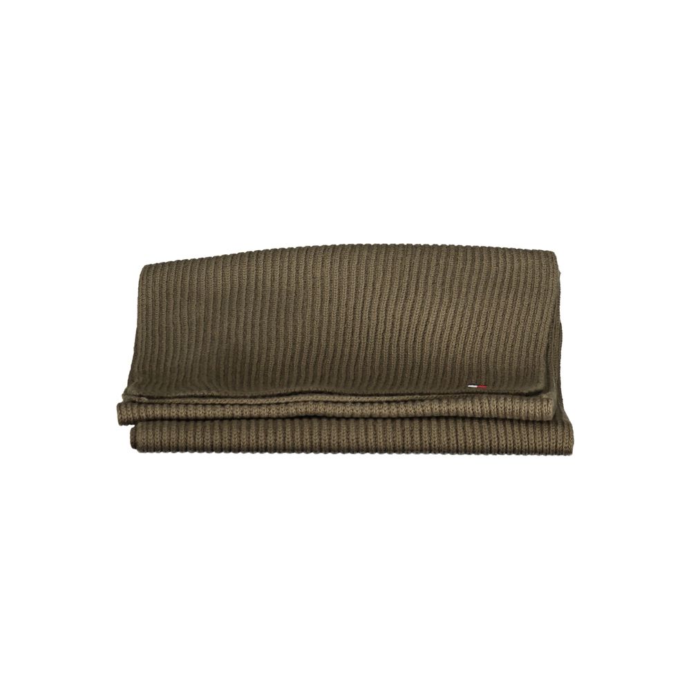Cachecol de algodão verde Tommy Hilfiger