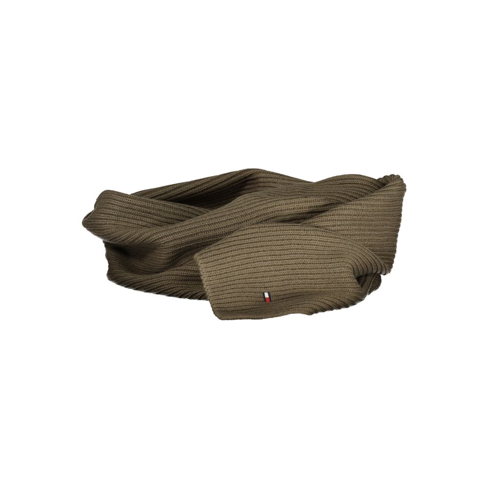 Cachecol de algodão verde Tommy Hilfiger