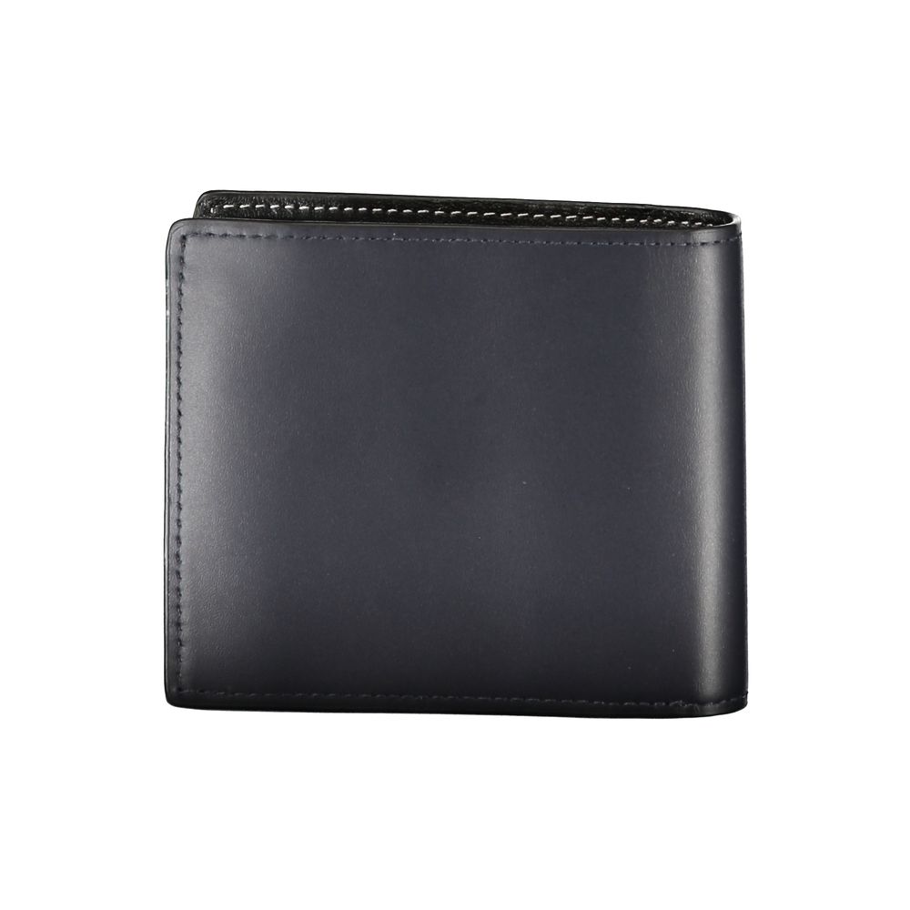 Carteira de couro azul Tommy Hilfiger