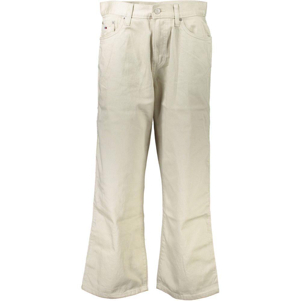 Calça jeans e calça Tommy Hilfiger bege de algodão