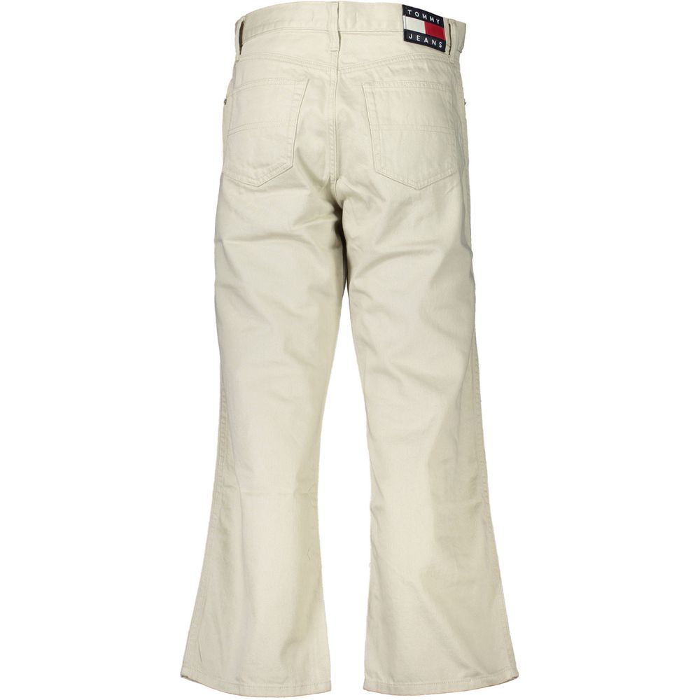 Calça jeans e calça Tommy Hilfiger bege de algodão