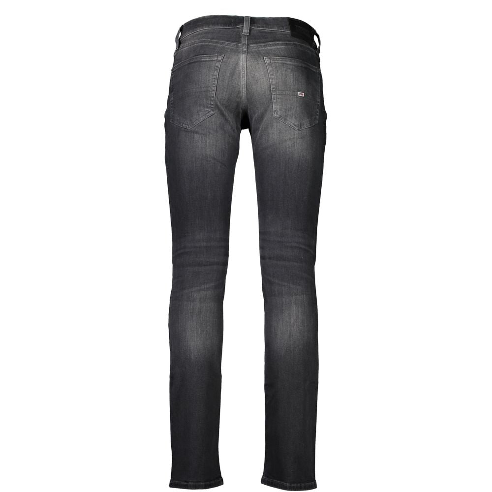 Calça jeans e calça Tommy Hilfiger preta de algodão