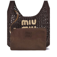 Bolsa de ombro com logotipo Miu Miu