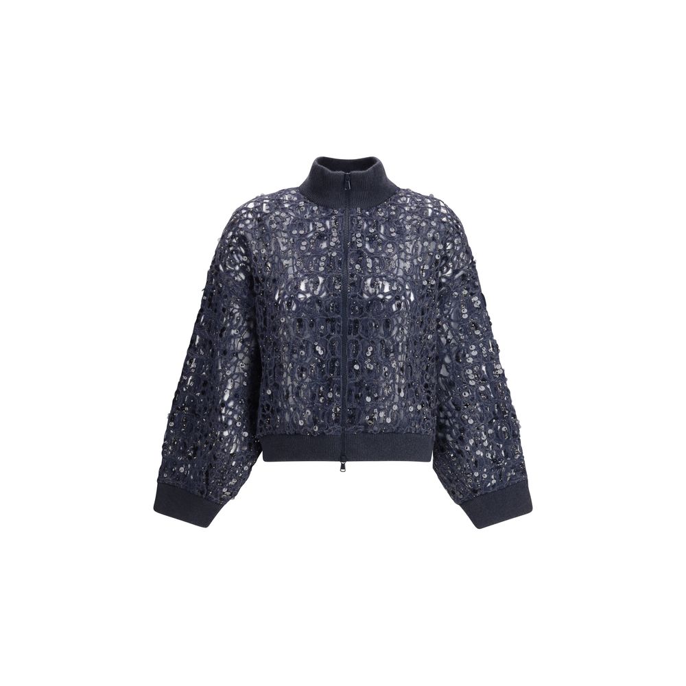 Cardigan de lantejoulas Brunello Cucinelli
