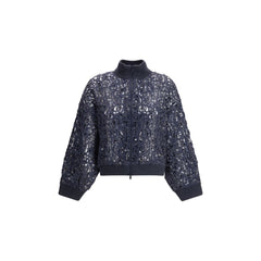 Cardigan de lantejoulas Brunello Cucinelli