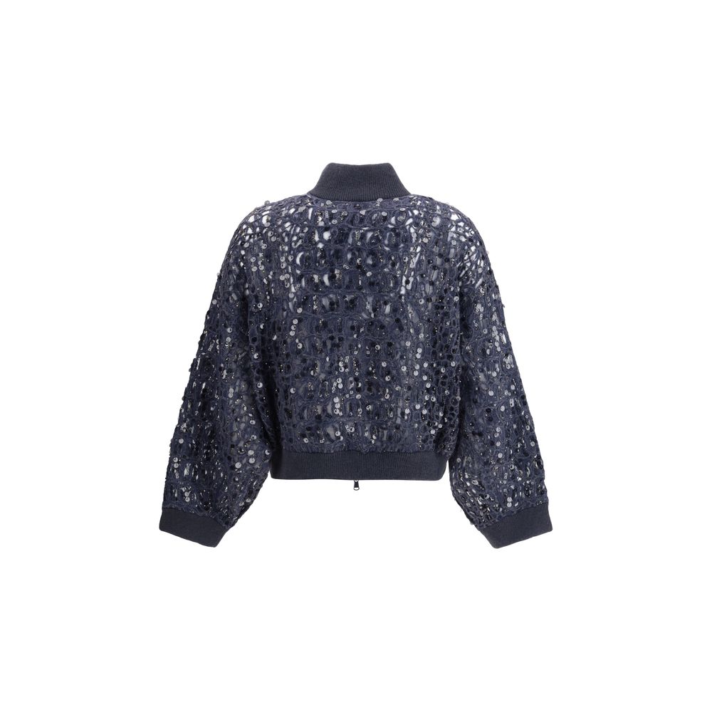 Cardigan de lantejoulas Brunello Cucinelli