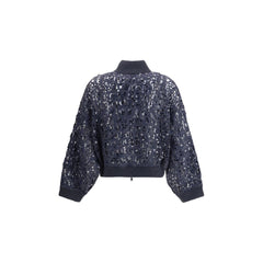 Cardigan de lantejoulas Brunello Cucinelli