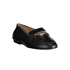 Sapato baixo de couro preto Ralph Lauren