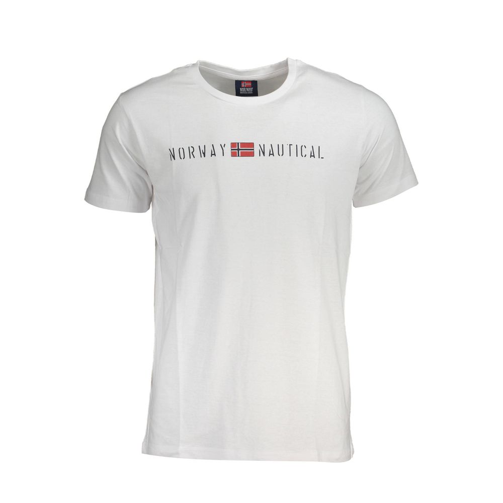 Camiseta branca de algodão da Noruega 1963