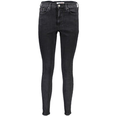 Calça jeans e calça Tommy Hilfiger preta de algodão