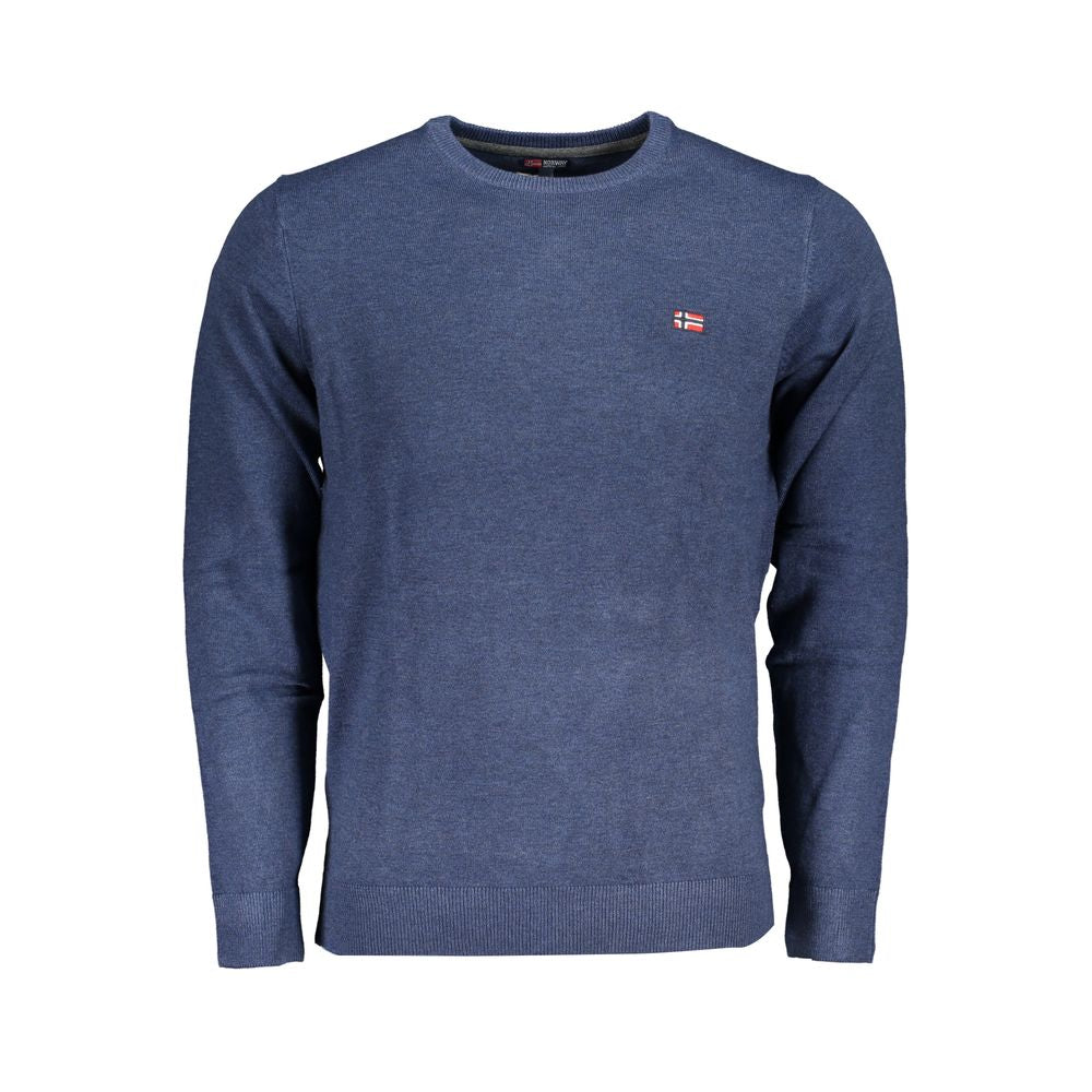 Suéter de tecido azul da Noruega 1963